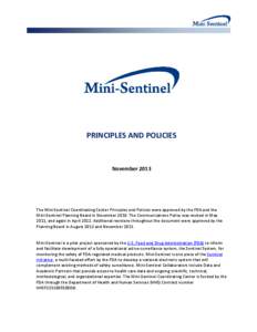 Mini-Sentinel Principles and Policies