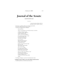 FEBRUARY 5, [removed]Journal of the Senate EIGHTEENTH DAY