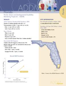 Florida  Florida Florida Autism and Developmental Disabilities Monitoring Project (FL – ADDM)