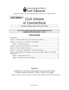 Civil Unions in Connecticut