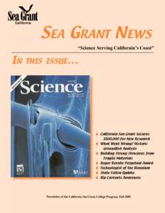 Sea Grant News In  “Science Serving California’s Coast”