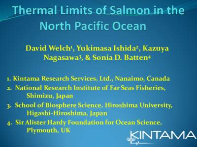 VERY PRELIMINARY Survival of Juvenile Chilko Lake Sockeye