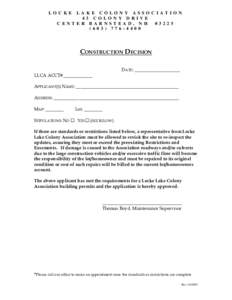 Microsoft Word - Approval for Construction in Locke Lake.doc