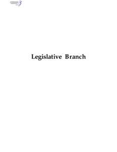 Legislative Branch  LEGISLATIVE BRANCH CONGRESS One Hundred and Fifth Congress, Second Session