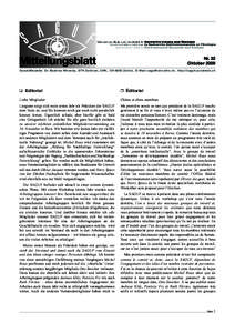 Mitteilungsblatt  Nr. 32 Oktober[removed]Geschäftsstelle: Dr. Beatrice Miranda, ETH Zentrum, CHN, CH-8092 Zürich, E-Mail: [removed], http://saguf.scnatweb.ch