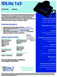 Biometrics / Law / Fingerprint / Fingers / Human anatomy / Identification / Topaz / Electronic signature / Authentication / Security / Cryptography / Fingerprints