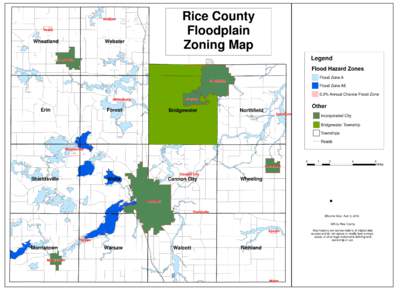 Rice County Floodplain Zoning Map Webster Veseli