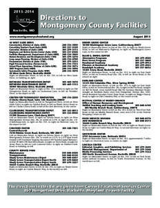 Directions to Montgomery County Facilities, [removed]