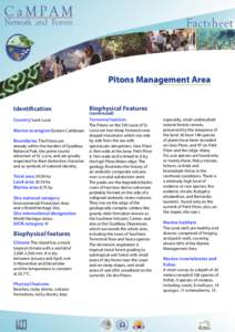 Pitons Management Area Identification Biophysical Features  Country Saint Lucia