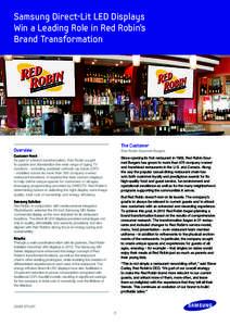 Samsung Direct-Lit LED Displays Win a Leading Role in Red Robin’s Brand Transformation The Customer