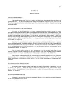 9-1  CHAPTER IX MISCELLANEOUS  DRAINAGE ASSESSMENTS