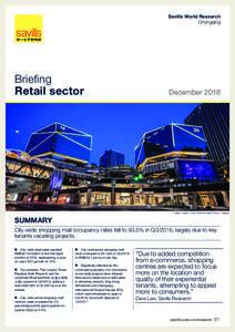 Savills World Research Chongqing Briefing Retail sector