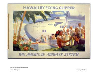 Hawaii by flying clipper--Pan American Airways System, c1938