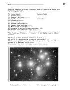 Pleiades Open Cluster / Pleiades / Star cluster / Pleione / Star / Taygeta / Alcyone / Cosmic distance ladder / Milky Way / Astronomy / Taurus constellation / Universe