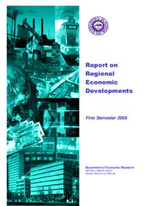 Report on Regional Economic Developments  First Semester 2008