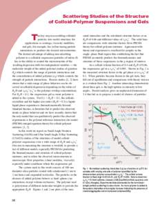 Scattering Studies of the Structure of Colloid-Polymer Suspensions and Gels 28  sured intensities and the calculated structure factors at an