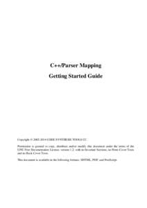 C++/Parser Mapping Getting Started Guide