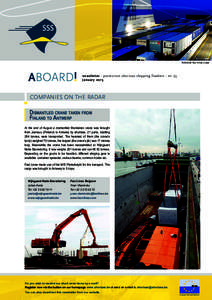 © Mike Louagie  Published four times a year newsletter I promotion shortsea shipping flanders I nr. 55 January 2015