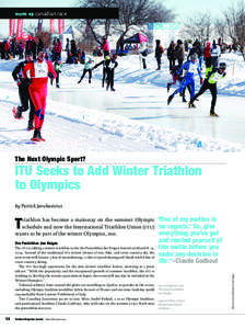 Winter sports / French Quebecers / Marc-André Bédard / Triathlon / Biathlon / Bédard / International Triathlon Union / Winter Olympic Games / Pentathlon / Sports / Olympic sports / Individual sports