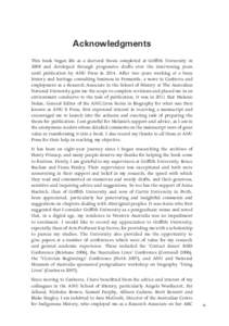 Acknowledgments This book began life as a doctoral thesis completed at Griffith University in 2008 and developed through progressive drafts over the intervening years until publication by ANU Press inAfter two yea