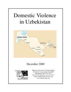 Domestic Violence in Uzbekistan KARAKALPAKSTAN