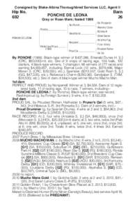 Consigned by Blake-Albina Thoroughbred Services LLC, Agent II  Hip No.