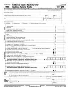 TAXABLE YEAR[removed]California Income Tax Return for Qualified Funeral Trusts
