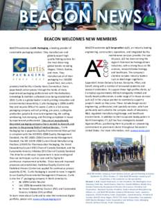 ! ! BEACON  WELCOMES  NEW  MEMBERS   BEACON	
  welcomes	
  Cur/s  Packaging,	
  a	
  leading	
  provider	
  of	
  