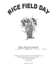 Rice Weed Control A.J. Fischer W. Brim-DeForest  J.W. Eckert