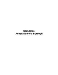 Standards Annexation to a Borough Local Boundary Commission Handbook  Borough Annexation Standards