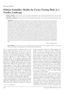 Habitat suitability models for cavity-nesting birds in a postfire landscape