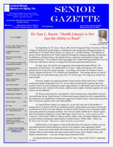 Central Illinois Agency on Aging, Inc. 700 Hamilton Boulevard, Peoria, Illinois[removed]Telephone: ([removed], Toll Free: [removed]Website: http://www.ciaoa.net Serving Fulton, Marshall, Peoria, Stark, Tazewell, 