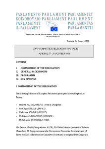 COMMITTEE ON THE ENVIRONMENT, PUBLIC HEALTH AND FOOD SAFETY THE S ECRETARIAT