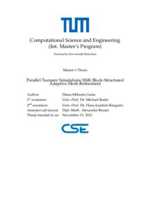 Computational Science and Engineering (Int. Master’s Program) Technische Universität München Master’s Thesis