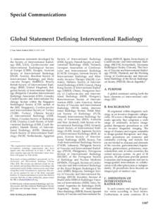 Global Statement Defining Interventional Radiology