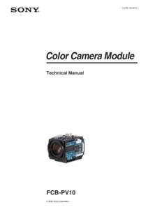 A-CEE[removed]Color Camera Module Technical Manual  FCB-PV10
