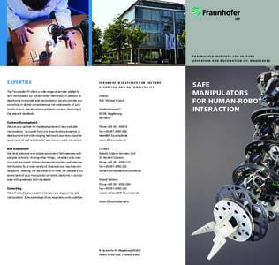 Fraunhofer Institute for factory  2 Expertise