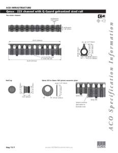 ACO INFRASTRUCTURE  Qmax[removed]channel with Q-Guard galvanized steel rail Two meter channel  slot dimension