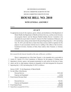 SECOND REGULAR SESSION SENATE COMMITTEE SUBSTITUTE FOR HOUSE COMMITTEE SUBSTITUTE FOR HOUSE BILL NO[removed]96TH GENERAL ASSEMBLY