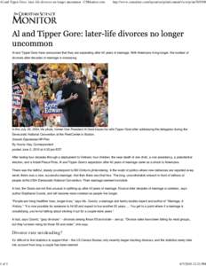 Private law / Demography / Mating / Grey divorce / Conflict of divorce laws / Al Gore / Marriage / Christian views on divorce / Tipper Gore / Divorce / Family law / Family