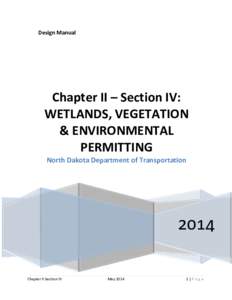 Chapter II – Section IV: WETLANDS, VEGETATION & ENVIRONMENTAL PERMITTING