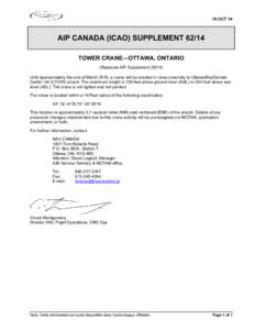 AIP Canada (ICAO) Supplements