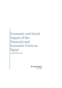 Economic and Social Impact of the Economic Crisis on Egypt