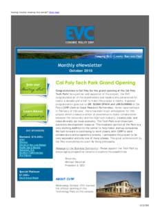 EVC e-Newsletter - October ...