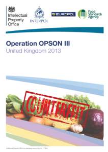 Operation OPSON III Report