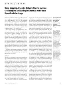 Using Mapping of Service Delivery Sites to Increase Contraceptive Availability in Kinshasa, Democratic Republic of the Congo