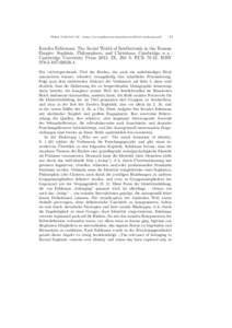 Plekos 15,2013,51–62 – http://www.plekos.uni-muenchen.de/2013/r-eshleman.pdf  51 Kendra Eshleman: The Social World of Intellectuals in the Roman Empire. Sophists, Philosophers, and Christians. Cambridge u. a.: