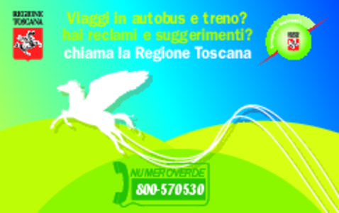 Viaggi in autobus e treno? hai reclami e suggerimenti? chiama la Regione Toscana NUMEROVERDE