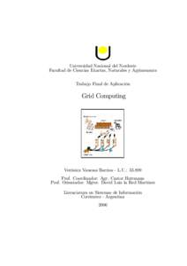 Universidad Nacional del Nordeste Facultad de Ciencias Exactas, Naturales y Agrimensura Trabajo Final de Aplicación Grid Computing