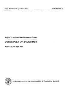 Report of the fourteenth session of the Committee on Fisheries. Rome, 26-30 May 1981